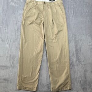 Greg Norman Mens Pants Straight Leg Midrise 32x30 Beige Office Casual‎